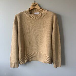 Oak + Fort Mens Camel Crewneck sweater